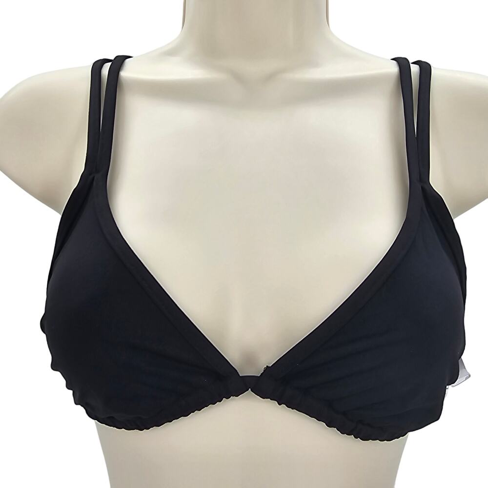 Andie Swim X Demi Moore Womans size S The Cannes Bikini Top Black Triangle NEW
